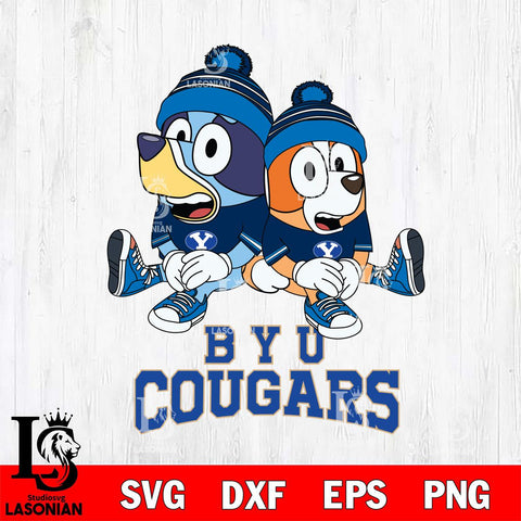 BYU Cougars Bluey & Bingo 8 Svg Eps Dxf Png File, NCAA svg, Digital Download, Instant Download