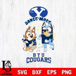 BYU Cougars Bluey Bingo Dance Mode Svg Eps Dxf Png File, NCAA svg, Digital Download, Instant Download