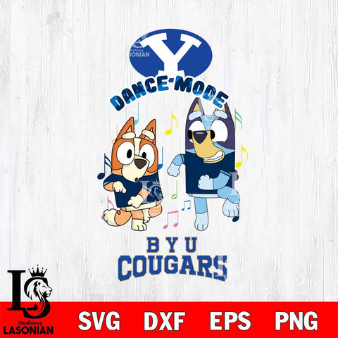 BYU Cougars Bluey Bingo Dance Mode Svg Eps Dxf Png File, NCAA svg, Digital Download, Instant Download