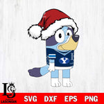 BYU Cougars Bluey Cartoon Christmas Svg Eps Dxf Png File, Digital Download, Instant Download