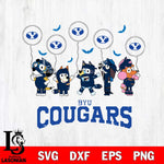 BYU Cougars Bluey Halloween Spooky Svg Eps Dxf Png File, Digital Download, Instant Download