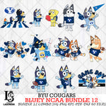 BYU Cougars Bluey NCAA Bundle 12 Svg Eps Dxf Png File, Digital Download, Instant Download