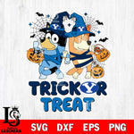 BYU Cougars Bluey Trick or Treat Halloween 2 Svg Eps Dxf Png File, Digital Download, Instant Download