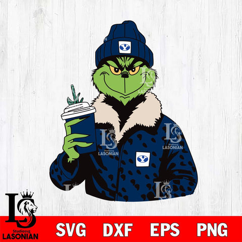 BYU Cougars Boujee Grinch 12 Svg Eps Dxf Png File, Digital Download, Instant Download