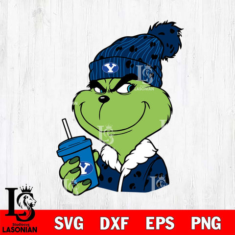 BYU Cougars Boujee Grinch 3 Svg Eps Dxf Png File, Digital Download, Instant Download