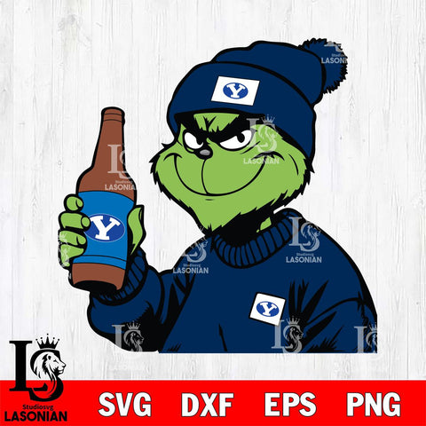 BYU Cougars Boujee Grinch 5 Svg Eps Dxf Png File, Digital Download, Instant Download
