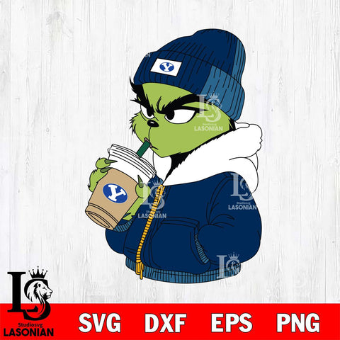 BYU Cougars Boujee Grinch 6 Svg Eps Dxf Png File, Digital Download, Instant Download