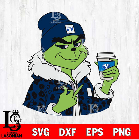 BYU Cougars Boujee Grinch 7 Svg Eps Dxf Png File, Digital Download, Instant Download