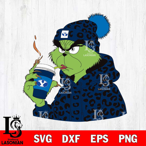 BYU Cougars Boujee Grinch 8 Svg Eps Dxf Png File, Digital Download, Instant Download