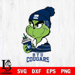 BYU Cougars Boujee Grinch Christmas Cut Files Cricut, Svg Dxf Eps Png file, Digital download , Silhouette