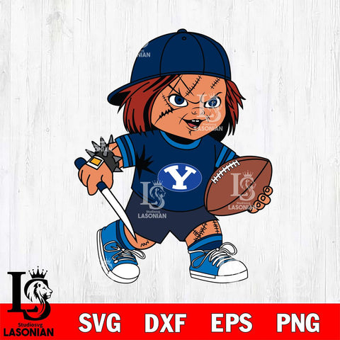 BYU Cougars Chucky Horror 10 Svg Eps Dxf Png File, NCAA svg, Digital Download, Instant Download