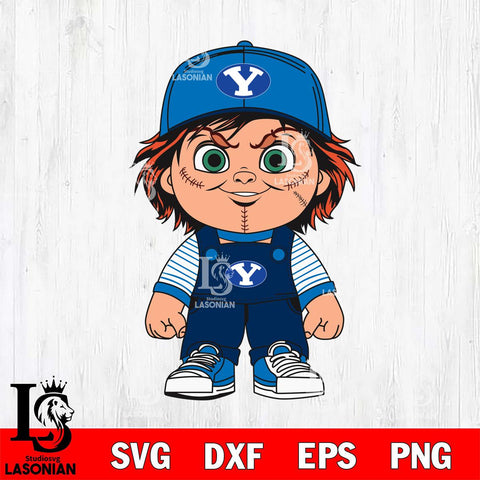 BYU Cougars Chucky Horror Svg Eps Dxf Png File, NCAA svg, Digital Download, Instant Download