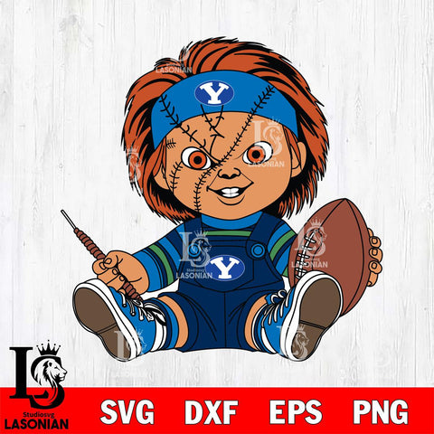 BYU Cougars Chucky Horror 9 Svg Eps Dxf Png File, NCAA svg, Digital Download, Instant Download