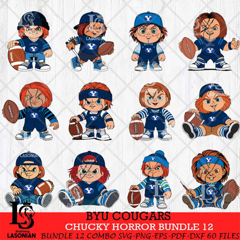 BYU Cougars Chucky Horror Bundle 12 SVG Eps Dxf Png File, Bundle NCAA svg, Digital Download, Instant Download