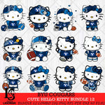 BYU Cougars Cute Hello Kitty Bundle 12 SVG Eps Dxf Png File, NCAA Bundle svg, Digital Download, Instant Download