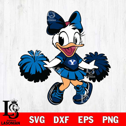 BYU Cougars Daisy Duck Cheerleader Svg Eps Dxf Png File, NCAA svg, Digital Download, Instant Download