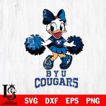 BYU Cougars Daisy Duck Cheerleader Disney, Svg Eps Dxf Png File, Digital Download