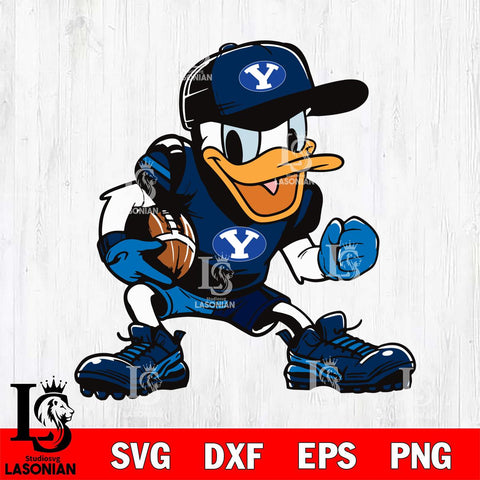 BYU Cougars Donal Duck Svg Eps Dxf Png File, NCAA svg, Digital Download, Instant Download