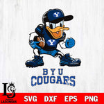 BYU Cougars Donal Duck Disney, Svg Eps Dxf Png File, Digital Download