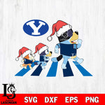 BYU Cougars Family Bluey Walking Christmas Svg Eps Dxf Png File, Digital Download, Instant Download
