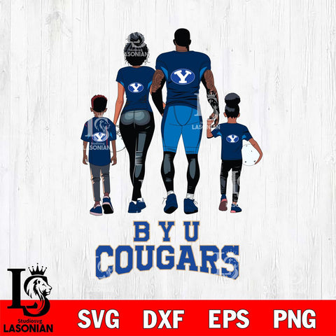 BYU Cougars Family Love Rugby SVG DXF EPS PNG FILE,NCAA SVG, Father day Digital Download,Instant Download, Silhouette