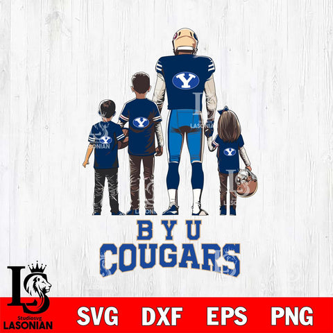 BYU Cougars Father Football SVG DXF EPS PNG FILE,NCAA SVG, Father day Digital Download,Instant Download, Silhouette