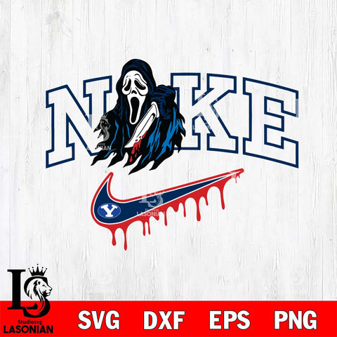BYU Cougars Ghostface Nike Svg Eps Dxf Png File, Digital Download, Instant Download