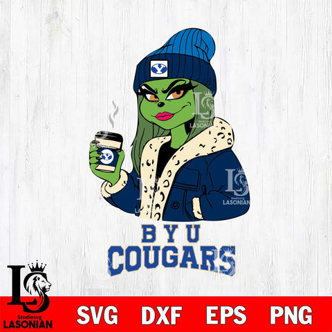 BYU Cougars Girls Grinch Bougie Svg Eps Dxf Png File, Digital Download, Instant Download