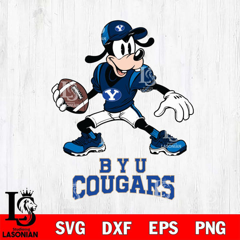 BYU Cougars Goofy Disney, Svg Eps Dxf Png File, Digital Download