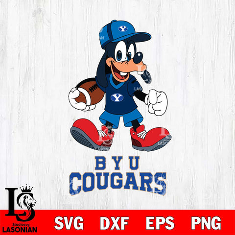 BYU Cougars Goofy Football Player SVG DXF EPS PNG FILE,NCAA svg ,Football Digital Download,Instant Download, Silhouette