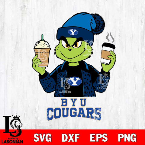 BYU Cougars Grinch 2 coffee Svg Eps Dxf Png File, Digital Download, Instant Download