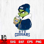 BYU Cougars Grinch Bougie Christmas Cut Files Cricut, Svg Dxf Eps Png file, Digital download , Silhouette