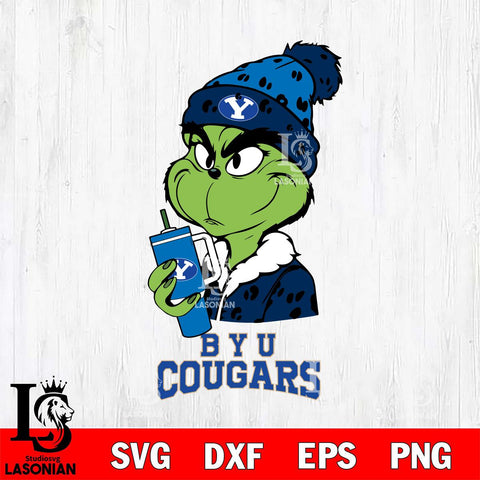 BYU Cougars Grinch Bougie Leopard Svg Eps Dxf Png File, Digital Download, Instant Download