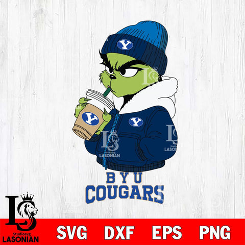 BYU Cougars Grinch Bougie Sport Svg Eps Dxf Png File, Digital Download, Instant Download