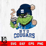 BYU Cougars Grinch Cofffe Hoodie Cut Files Cricut, Svg Dxf Eps Png file, Digital download , Silhouette