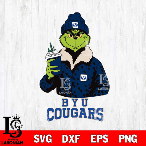 BYU Cougars Grinch Leopard Svg Eps Dxf Png File, Digital Download, Instant Download