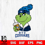BYU Cougars Grinch hat Svg Eps Dxf Png File, Digital Download, Instant Download