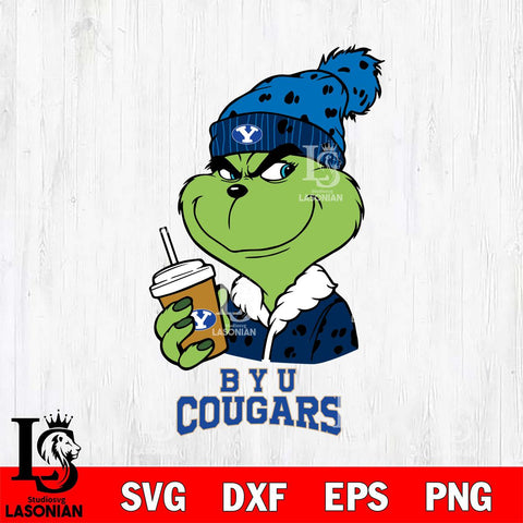 BYU Cougars Grinch hat Svg Eps Dxf Png File, Digital Download, Instant Download