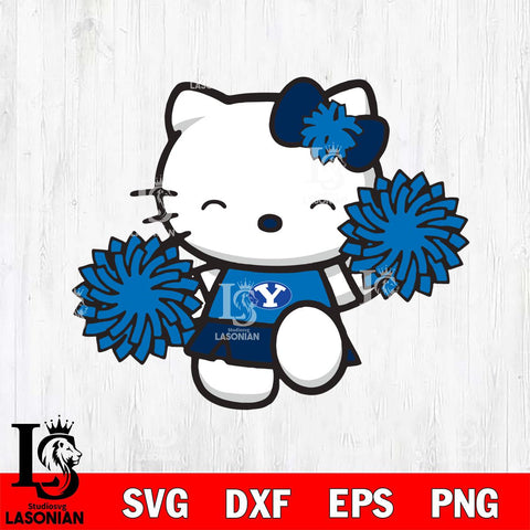 BYU Cougars Hello Kitty Cheerleader Svg Eps Dxf Png File, Digital Download, Instant Download
