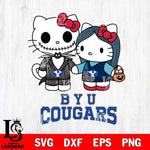 BYU Cougars Hello Kitty Horror 11 Svg Eps Dxf Png File, Digital Download