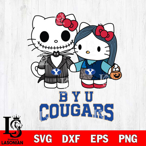 BYU Cougars Hello Kitty Horror 11 Svg Eps Dxf Png File, Digital Download
