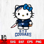 BYU Cougars Hello Kitty Horror 5 Svg Eps Dxf Png File, Digital Download
