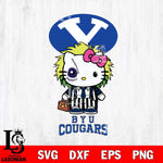 BYU Cougars Hello Kitty Horror 8 Svg Eps Dxf Png File, Digital Download