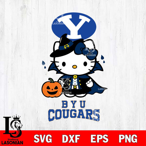 BYU Cougars Hello Kitty Horror 9 Svg Eps Dxf Png File, Digital Download
