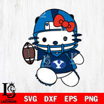 BYU Cougars Hello Kitty sport 11 Svg Eps Dxf Png File, NCAA svg, Digital Download, Instant Download