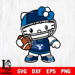 BYU Cougars Hello Kitty sport 2 Svg Eps Dxf Png File, NCAA svg, Digital Download, Instant Download