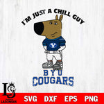 BYU Cougars I'm Just A Chill Guy Football Svg Eps Dxf Png File,NCAA Svg Files,Chill Guy svg ,Digital Download ,Instant Download, Cricut File