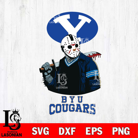 BYU Cougars Jason Voorhees 10 Svg Eps Dxf Png File, Digital Download