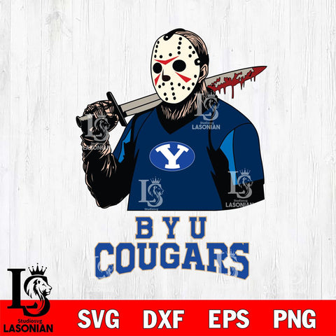 BYU Cougars Jason Voorhees 11 Svg Eps Dxf Png File, Digital Download