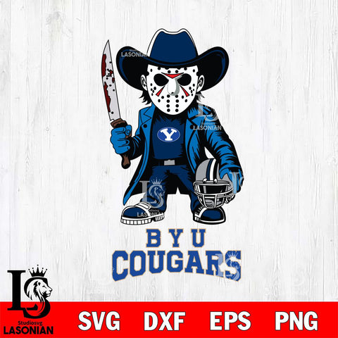 BYU Cougars Jason Voorhees 3 Svg Eps Dxf Png File, Digital Download
